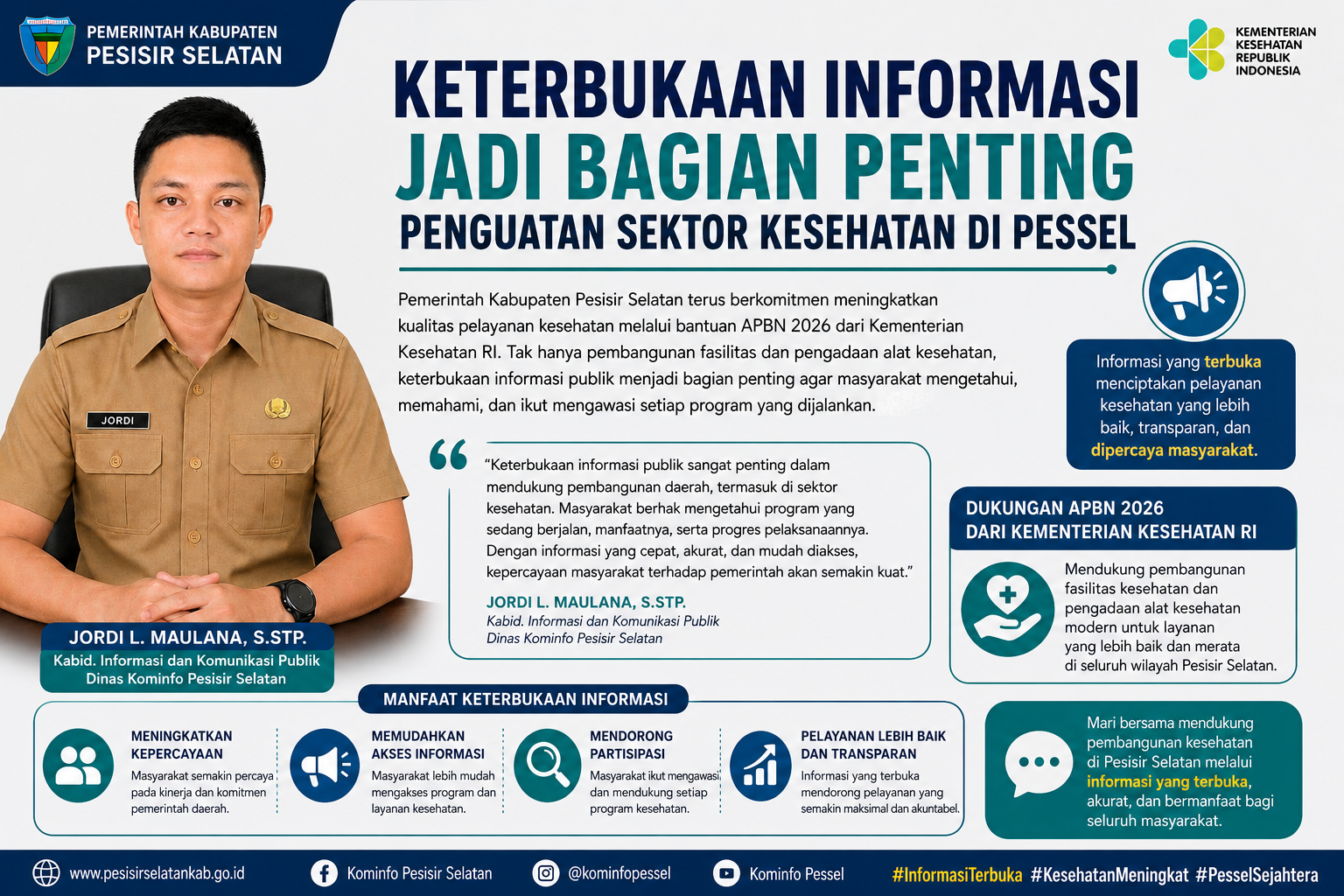 Keterbukaan Informasi Jadi Bagian Penting Penguatan Sektor Kesehatan di Pessel